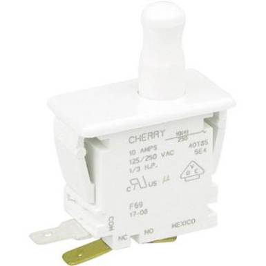 Nyomógomb 250 V/AC 10 A 1 x BE/(BE) Cherry Switches F69-30A nyomó 1 db Nyomógomb 250 V/AC 10 A 1 x BE/(BE) Cherry Switches F69-30A nyomó 1 db