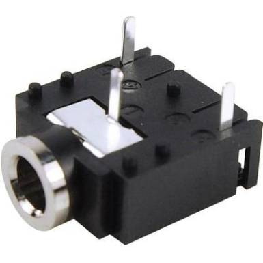 Jack csatlakoz&oacute;, 3,5 mm alj, be&eacute;p&iacute;thető, v&iacute;zszintes p&oacute;lussz&aacute;m: 3 Sztereo fekete Cliff FC68131 1 db