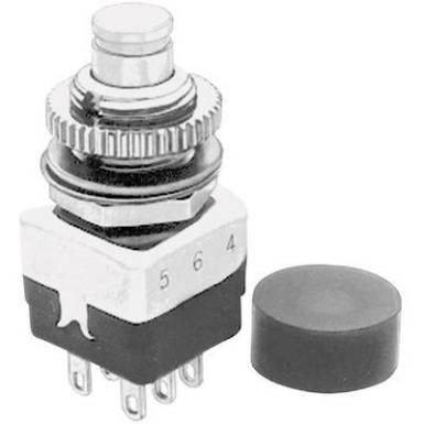 Nyomógomb 220 V/AC 2 A 2 x BE/(KI) APEM 10445A nyomó 1 db Nyomógomb 220 V/AC 2 A 2 x BE/(KI) APEM 10445A nyomó 1 db