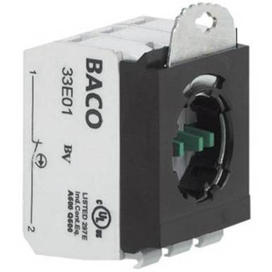Érintkezőelem rögzítőadapterrel 2 záró nyomó 600 V BACO BA333E20 1 db Érintkezőelem rögzítőadapterrel 2 záró nyomó 600 V BACO BA333E20 1 db