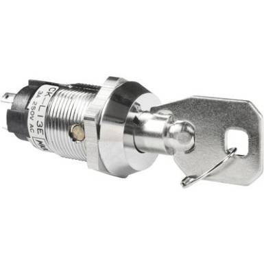 NKK Switches kulcsos kapcsoló, Ø19 mm, 250V/AC, 3A, CKL13EFW01 NKK Switches kulcsos kapcsoló, Ø19 mm, 250V/AC, 3A, CKL13EFW01