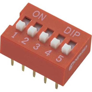 Conrad DIP kapcsoló, DS sorozat DS-05 Standard Pólusszám 5 Conrad DIP kapcsoló, DS sorozat DS-05 Standard Pólusszám 5