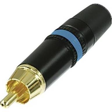 RCA csatlakozó dugó, egyenes pólusszám: 2 fekete, kék Rean AV NYS373-6 1 db RCA csatlakozó dugó, egyenes pólusszám: 2 fekete, kék Rean AV NYS373-6 1 db