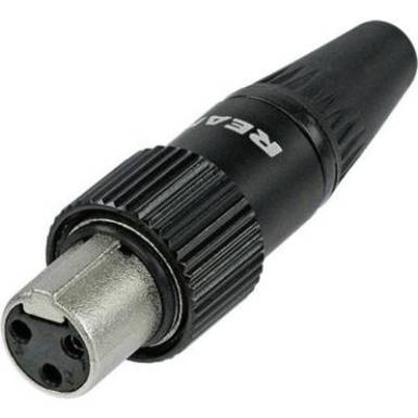 XLR csatlakozó alj, egyenes pólusszám: 3 fekete Rean AV RT3FCT-B 1 db XLR csatlakozó alj, egyenes pólusszám: 3 fekete Rean AV RT3FCT-B 1 db