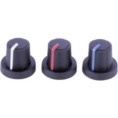 Forgatógomb 19mm fekete/piros Forgatógomb 19mm fekete/piros