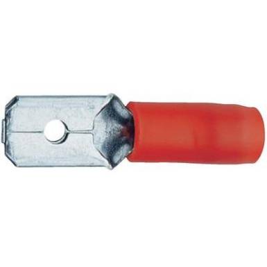 Laposérintkezős dugó, 4,8 mm / 0,5 mm 180°, részlegesen szigetelt, piros Klauke 8202B Laposérintkezős dugó, 4,8 mm / 0,5 mm 180°, részlegesen szigetelt, piros Klauke 8202B