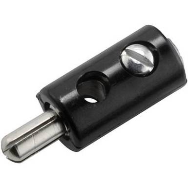 Miniatűr banándugó Dugó, egyenes stift Ø: 2.6 mm Szürke 1 db Miniatűr banándugó Dugó, egyenes stift Ø: 2.6 mm Szürke 1 db