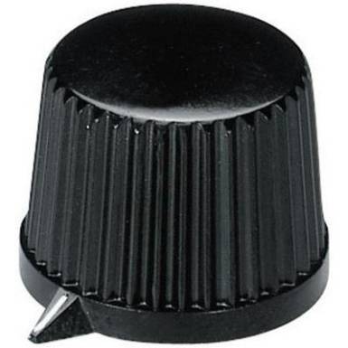 Fröcsöntött forgatógomb mutatóval, 4 mm-es tengelyre, fekete, 20 x 4 x 13,7 x 15,4 x 3,4 x 13,5 x 13,5 mm, OKW Fröcsöntött forgatógomb mutatóval, 4 mm-es tengelyre, fekete, 20 x 4 x 13,7 x 15,4 x 3,4 x 13,5 x 13,5 mm, OKW