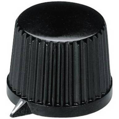 Fröcsöntött forgatógomb mutatóval, 6 mm-es tengelyre, fekete, 20 x 6 x 13,6 x 15,4 x 3,5 x 13,5 x 13,5 mm, OKW Fröcsöntött forgatógomb mutatóval, 6 mm-es tengelyre, fekete, 20 x 6 x 13,6 x 15,4 x 3,5 x 13,5 x 13,5 mm, OKW