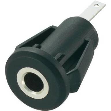 Jack csatlakozó, 3,5 mm alj, beépíthető, függőleges pólusszám: 2 Mono fekete 1 db Jack csatlakozó, 3,5 mm alj, beépíthető, függőleges pólusszám: 2 Mono fekete 1 db