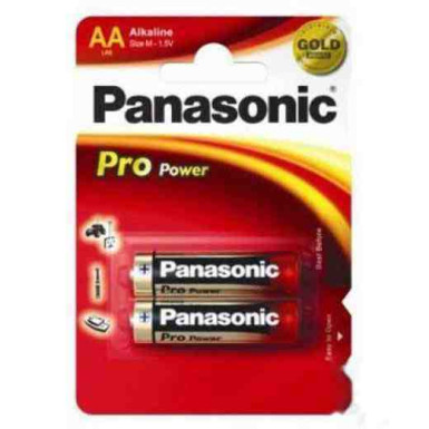 Panasonic 1.5V Alkáli AA ceruza elem Pro power (2db / csomag) /LR6PPG/2BP/