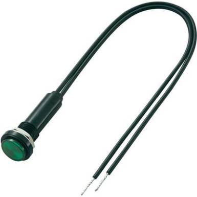 Neon miniatűr jelzőlámpa 10,5 mm 230 V/AC, zöld, Sedeco Neon miniatűr jelzőlámpa 10,5 mm 230 V/AC, zöld, Sedeco