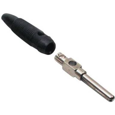 BKL Electronic csavaros banándugó, egyenes, Ø 4 mm, fekete, 072150-P BKL Electronic csavaros banándugó, egyenes, Ø 4 mm, fekete, 072150-P