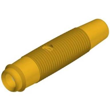 Hirschmann forrasztós lengő banánhüvely, egyenes, Ø 4 mm, sárga, KUN 30 SKS Hirschmann forrasztós lengő banánhüvely, egyenes, Ø 4 mm, sárga, KUN 30 SKS