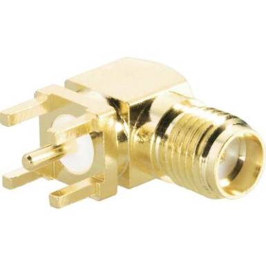 SMA BEÉPÍTHETŐ HÜVELY 90° 50 OHM ARANYOZVA SMA BEÉPÍTHETŐ HÜVELY 90° 50 OHM ARANYOZVA
