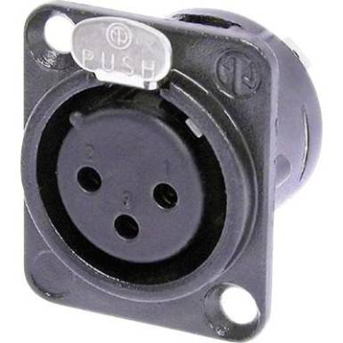 Neutrik XLR beépíthető peremes hüvely, 3 pól., NC 3 FLD 1 BAG Neutrik XLR beépíthető peremes hüvely, 3 pól., NC 3 FLD 1 BAG