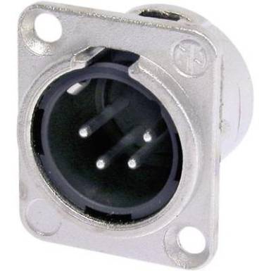 Neutrik XLR beépíthető peremes dugó, 4 pól., NC 4 MDL 1 Neutrik XLR beépíthető peremes dugó, 4 pól., NC 4 MDL 1