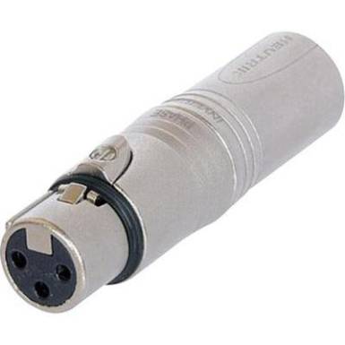 XLR adapter XLR alj - XLR dugó, Neutrik NA3FM, 1 db XLR adapter XLR alj - XLR dugó, Neutrik NA3FM, 1 db