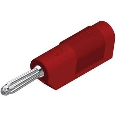 SKS Hirschmann banándugó, csavaros, Ø 4 mm, 30 A, piros, 930729101 SKS Hirschmann banándugó, csavaros, Ø 4 mm, 30 A, piros, 930729101
