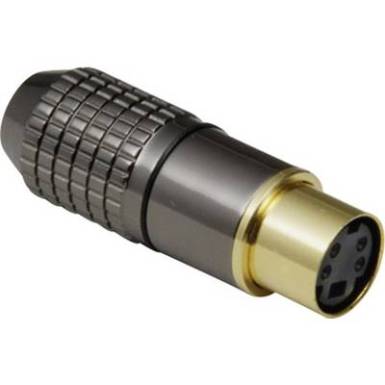 Mini DIN aljzat aranyozott 4 pólusú BKL Electronic 0204023 Mini DIN aljzat aranyozott 4 pólusú BKL Electronic 0204023