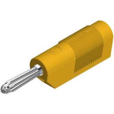 SKS Hirschmann banándugó, csavaros, Ø 4 mm, 30 A, sárga, 930729103 SKS Hirschmann banándugó, csavaros, Ø 4 mm, 30 A, sárga, 930729103