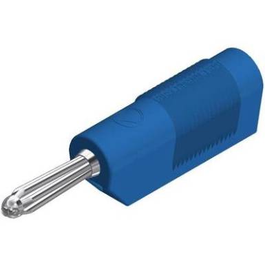 SKS Hirschmann banándugó, csavaros, Ø 4 mm, 30 A, kék, 930729102 SKS Hirschmann banándugó, csavaros, Ø 4 mm, 30 A, kék, 930729102