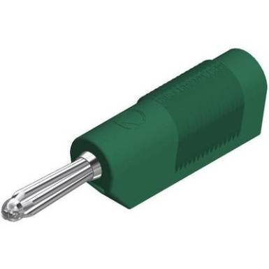 SKS Hirschmann banándugó, csavaros, Ø 4 mm, 30 A, zöld, 930729104 SKS Hirschmann banándugó, csavaros, Ø 4 mm, 30 A, zöld, 930729104