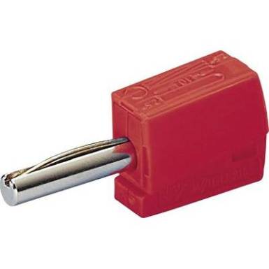 WAGO gyorsszórítós banándugó, egyenes, Ø 4 mm, piros, 215-212 WAGO gyorsszórítós banándugó, egyenes, Ø 4 mm, piros, 215-212