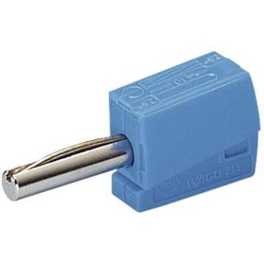 WAGO gyorsszórítós banándugó, egyenes, Ø 4 mm, kék, 215-711 WAGO gyorsszórítós banándugó, egyenes, Ø 4 mm, kék, 215-711