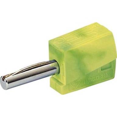 WAGO gyorsszórítós banándugó, egyenes, Ø 4 mm, zöld-sárga, 215-911 WAGO gyorsszórítós banándugó, egyenes, Ø 4 mm, zöld-sárga, 215-911