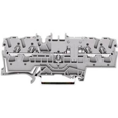 Átvezető sorkapocs, 4 vezetékes, szürke, 2002-1801 Átvezető sorkapocs, 4 vezetékes, szürke, 2002-1801