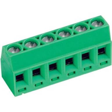 Forraszthat&oacute; csavaros szor&iacute;t&oacute; emelő elvvel, AKZ602-V, RM 3,81 mm P&oacute;lussz&aacute;m: 6 z&ouml;ld 50602060021E PTR