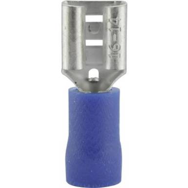 Csúszósarus hüvely 6.3X0.8mm kék Csúszósarus hüvely 6.3X0.8mm kék