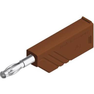 SKS Hirschmann lamellás banándugó, Ø 4 mm, 24 A, barna, 934100105 SKS Hirschmann lamellás banándugó, Ø 4 mm, 24 A, barna, 934100105