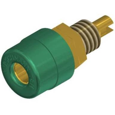 Banánhüvely beépíthető zöld BIL 20 AU 4 mm Banánhüvely beépíthető zöld BIL 20 AU 4 mm