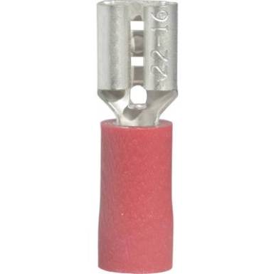 Csúszósarus hüvely 4,8 X 0,8mm piros Csúszósarus hüvely 4,8 X 0,8mm piros