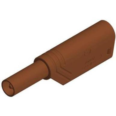 Hirschmann csavaros biztonsági lamellás banándugó, egyenes, Ø 4 mm, 24A, barna, LAS S WS SKS Hirschmann csavaros biztonsági lamellás banándugó, egyenes, Ø 4 mm, 24A, barna, LAS S WS SKS