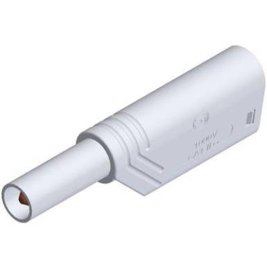 Hirschmann csavaros biztons&aacute;gi lamell&aacute;s ban&aacute;ndug&oacute;, egyenes, &Oslash; 4 mm, 24A, feh&eacute;r, LAS S WS SKS