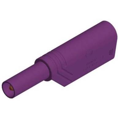 Hirschmann csavaros biztonsági lamellás banándugó, egyenes, Ø 4 mm, 24A, lila, LAS S WS SKS Hirschmann csavaros biztonsági lamellás banándugó, egyenes, Ø 4 mm, 24A, lila, LAS S WS SKS