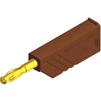 Hirschmann csavaros lamellás banándugó, egyenes, Ø 4 mm, barna, LAS N WS Au SKS Hirschmann csavaros lamellás banándugó, egyenes, Ø 4 mm, barna, LAS N WS Au SKS