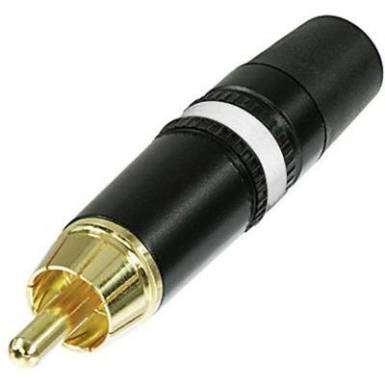 RCA csatlakozó dugó, egyenes pólusszám: 2 fekete, fehér Rean AV NYS373-9 1 db RCA csatlakozó dugó, egyenes pólusszám: 2 fekete, fehér Rean AV NYS373-9 1 db