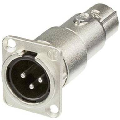 Neutrik XLR beépíthető peremes dugó/alj, 3 pól., NA3MDF Neutrik XLR beépíthető peremes dugó/alj, 3 pól., NA3MDF