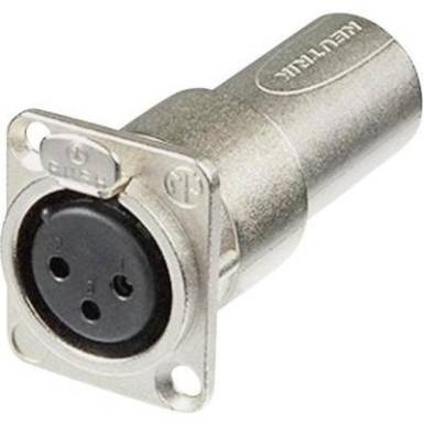 Neutrik XLR beépíthető peremes alj/dugó, 3 pól., NA3FDM Neutrik XLR beépíthető peremes alj/dugó, 3 pól., NA3FDM