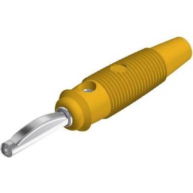 Hirschmann csavaros banándugó, egyenes, Ø 4 mm, sárga, VQ 20 SKS Hirschmann csavaros banándugó, egyenes, Ø 4 mm, sárga, VQ 20 SKS