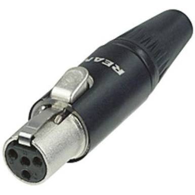 Rean XLR-Tiny lengő csatlakozó alj, 4 pól., RT4FC-B Rean XLR-Tiny lengő csatlakozó alj, 4 pól., RT4FC-B