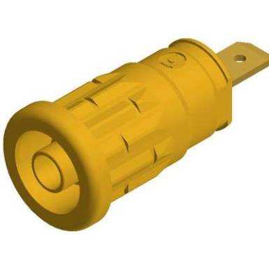 SKS Hirschmann beépíthető biztonsági banánhüvely, Ø 4mm, sárga, SEP 2610, 972 361-103 SKS Hirschmann beépíthető biztonsági banánhüvely, Ø 4mm, sárga, SEP 2610, 972 361-103