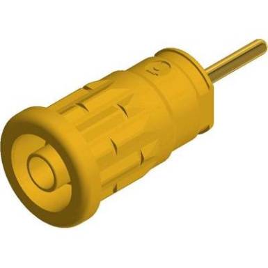SKS Hirschmann beépíthető biztonsági banánhüvely, Ø 4mm, sárga, SEP 2630 SKS Hirschmann beépíthető biztonsági banánhüvely, Ø 4mm, sárga, SEP 2630