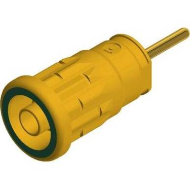 SKS Hirschmann beépíthető biztonsági banánhüvely, Ø 4mm, zöld-sárga, SEP 2630 SKS Hirschmann beépíthető biztonsági banánhüvely, Ø 4mm, zöld-sárga, SEP 2630