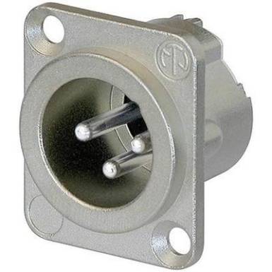 XLR csatlakozó peremes dugó, egyenes érintkezők pólusszám: 3 ezüst Neutrik NC3MD-LX 1 db XLR csatlakozó peremes dugó, egyenes érintkezők pólusszám: 3 ezüst Neutrik NC3MD-LX 1 db