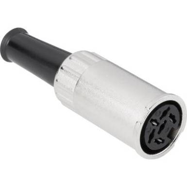 DIN kerek csatlakozóhüvely alj, egyenes pólusszám: 5 ezüst BKL Electronic 0202010 1 db DIN kerek csatlakozóhüvely alj, egyenes pólusszám: 5 ezüst BKL Electronic 0202010 1 db